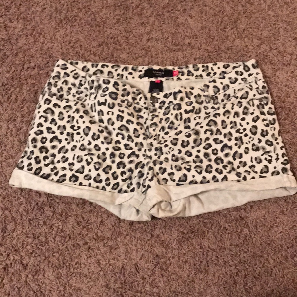 Animal print shorts